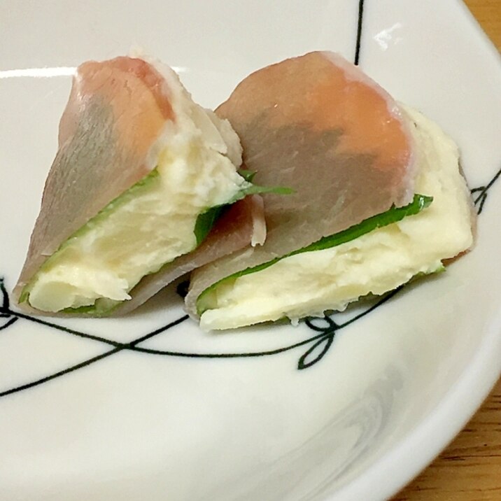 お弁当のおかず生ハムと大葉の中にポテトサラダ レシピ 作り方 By まかろん 楽天レシピ